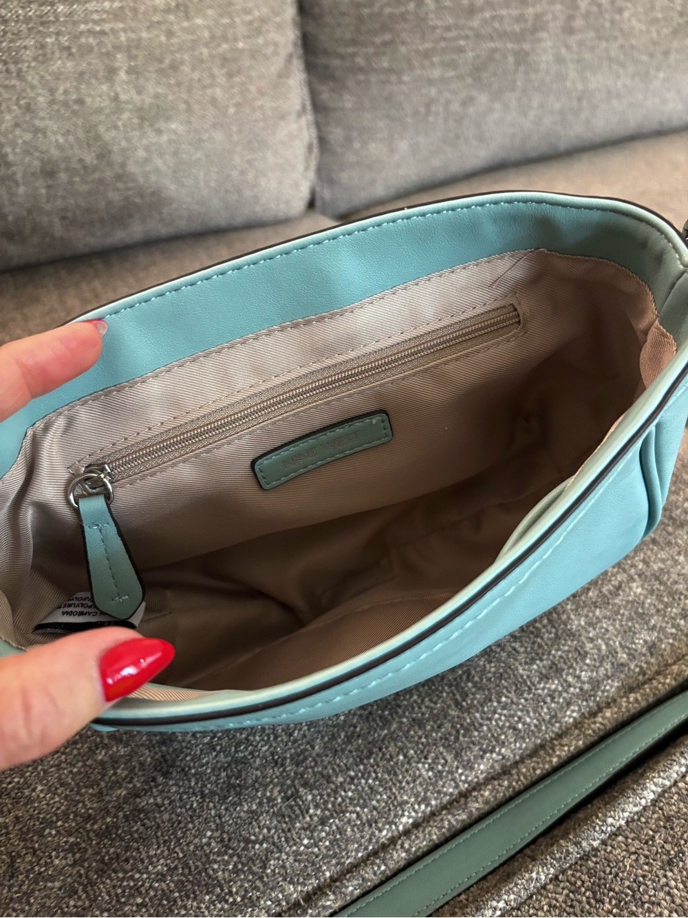 Nine West Robin’s Egg Blue Saddle Crossbody Bag - Picture 8 of 16